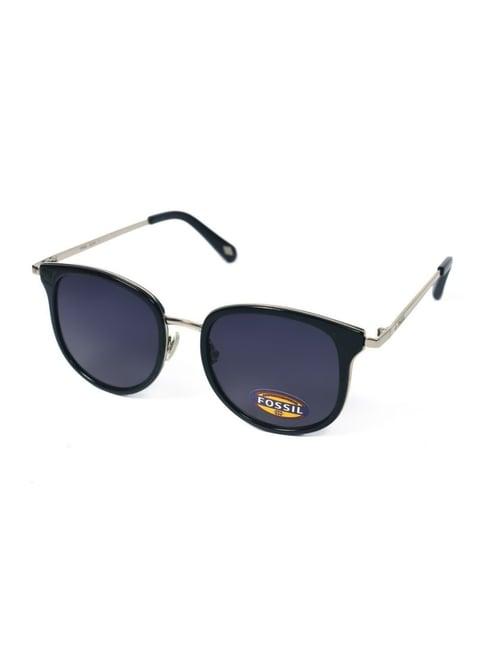 fossil dark blue cat eye uv protection sunglasses for women