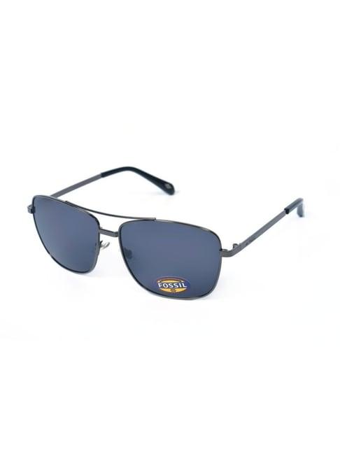 fossil dark blue square uv protection sunglasses for men