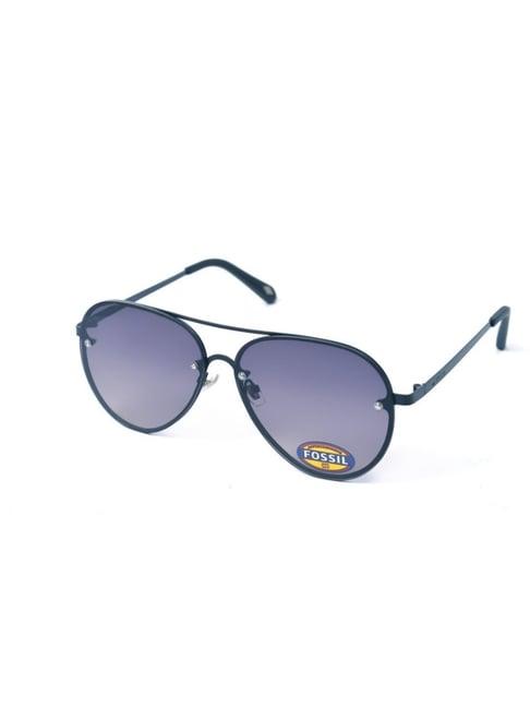 fossil dark grey aviator uv protection sunglasses for women