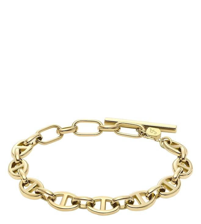 fossil gold heritage d-link chain bracelet