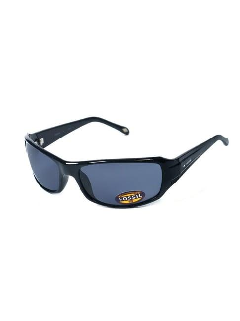 fossil grey rectangular uv protection sunglasses for men