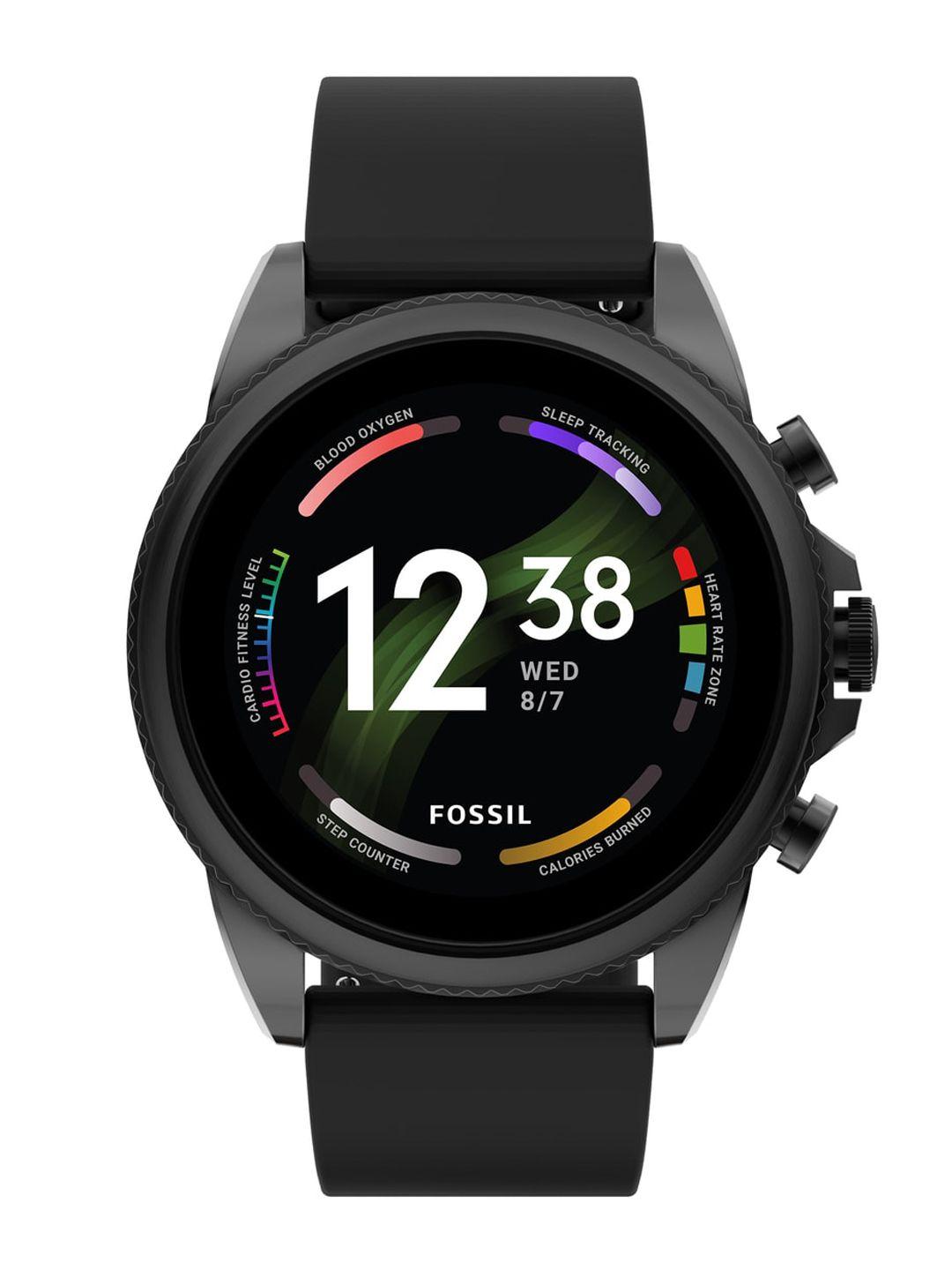 fossil men black smart watch ftw4061