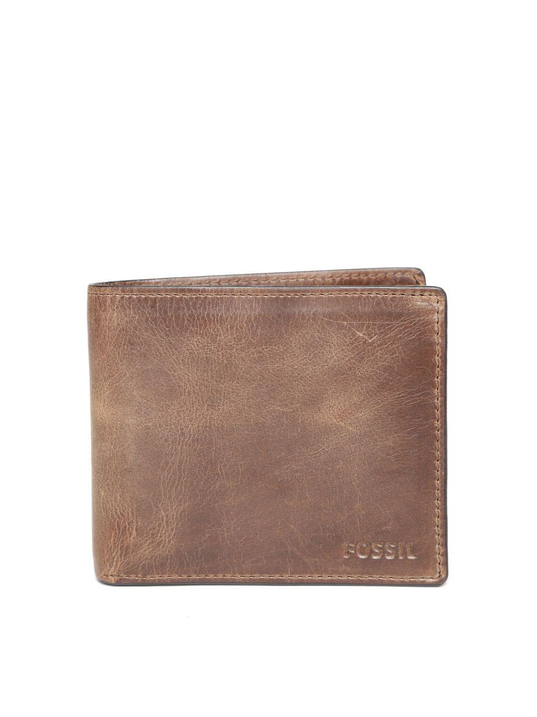 fossil men genuine leather wallet