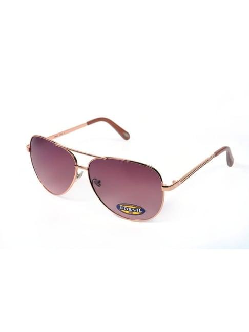 fossil purple aviator uv protection sunglasses for women