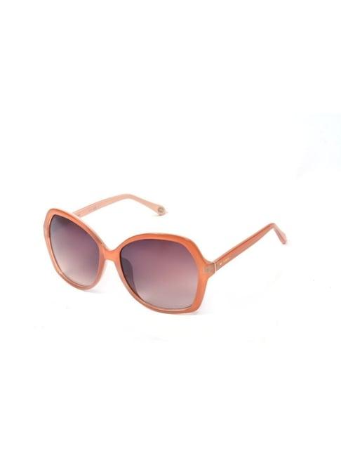 fossil purple square uv protection sunglasses for women