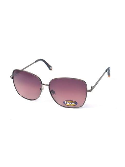 fossil purple square uv protection sunglasses for women