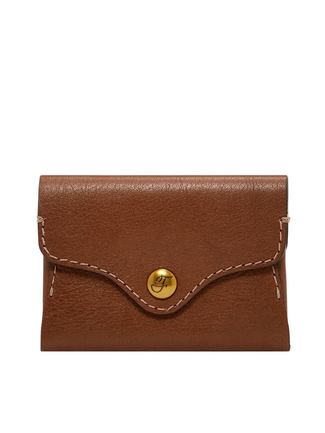 fossil women leather card holder