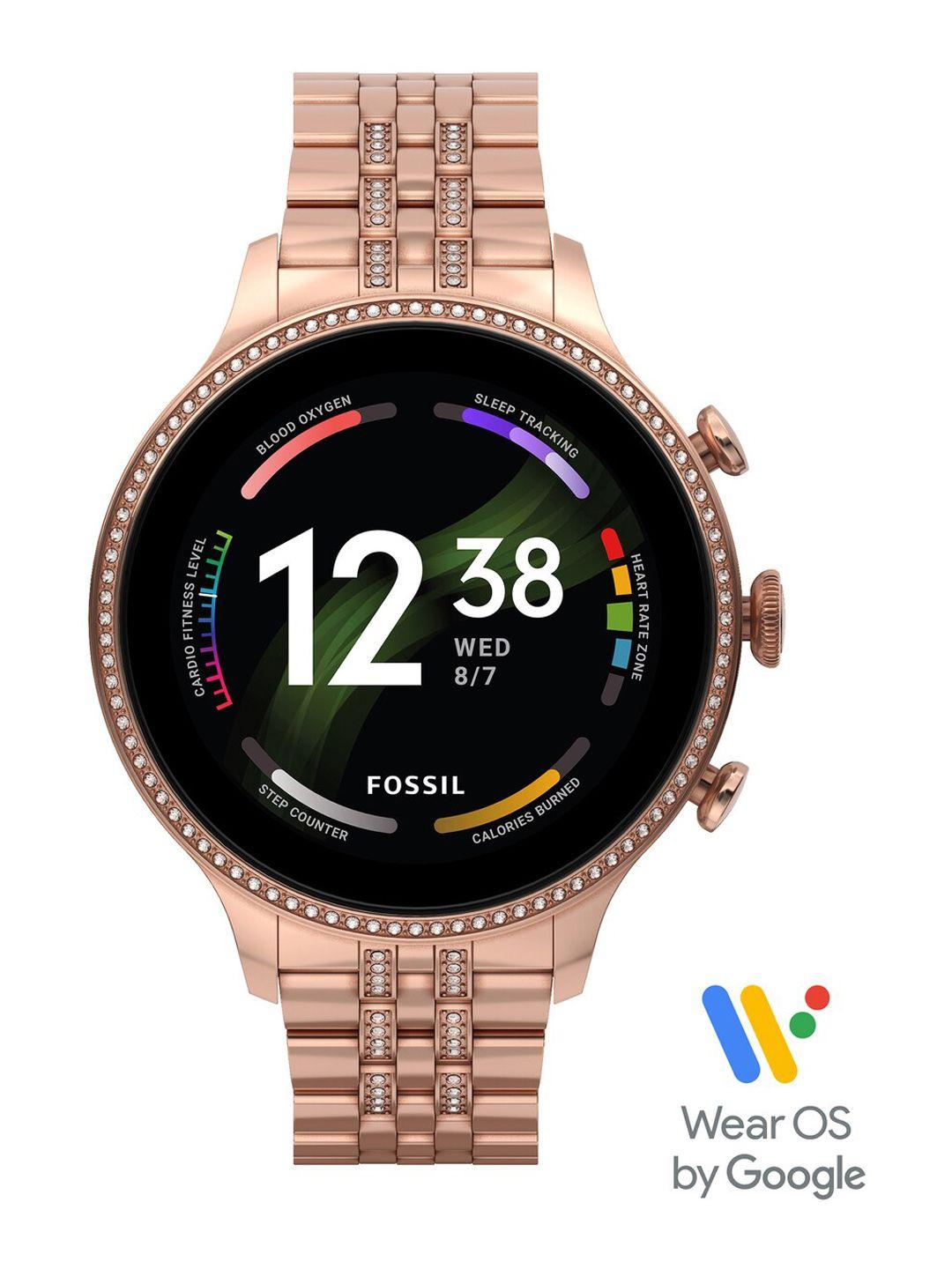 fossil women rose gold gen 6 smartwatch ftw6077