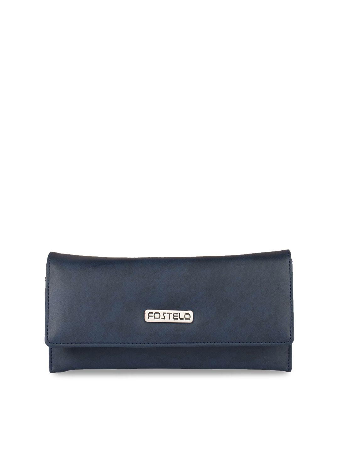 fostelo navy blue solid purse clutches