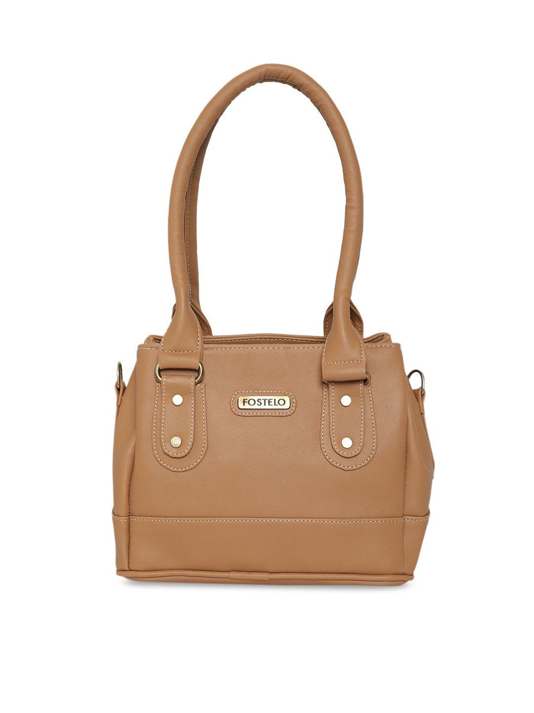 fostelo beige structured shoulder bag