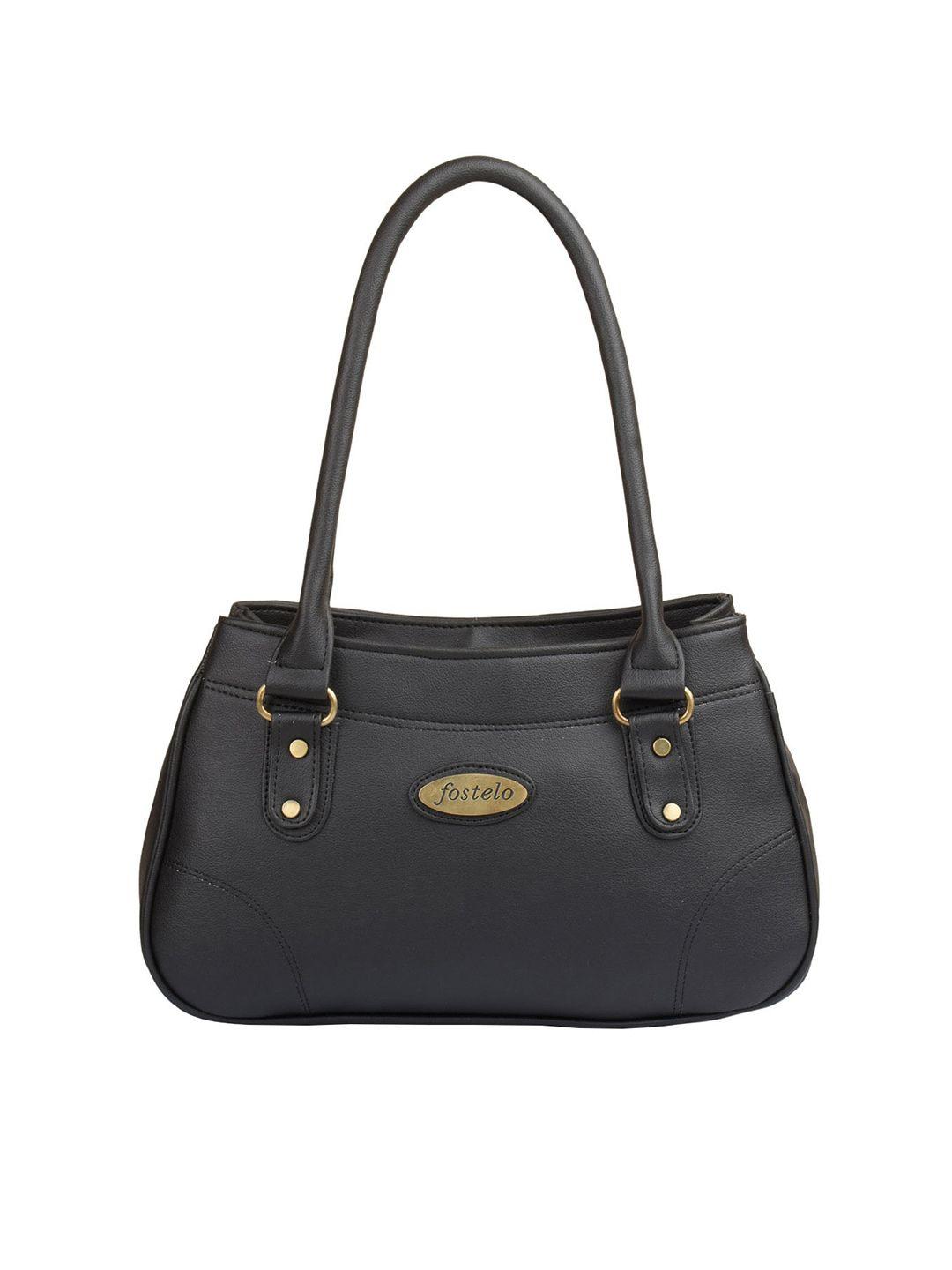 fostelo black solid shoulder bag