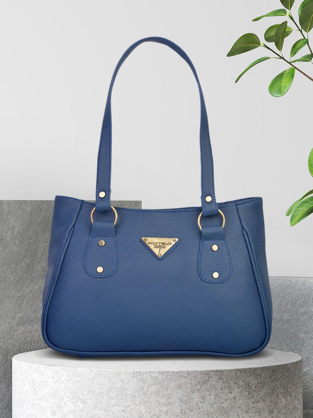 fostelo blue solid shoulder bag