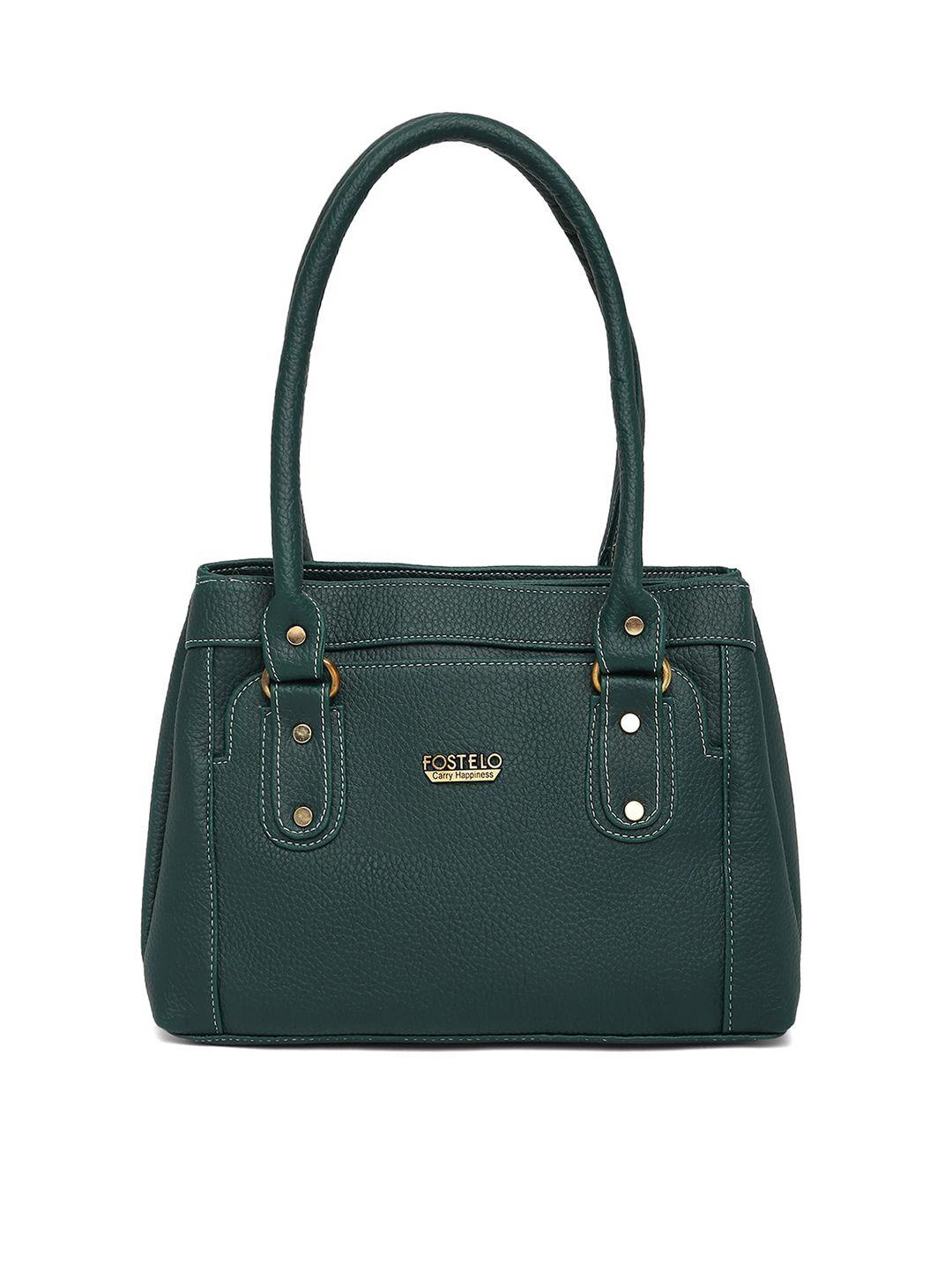 fostelo green pu structured handheld bag