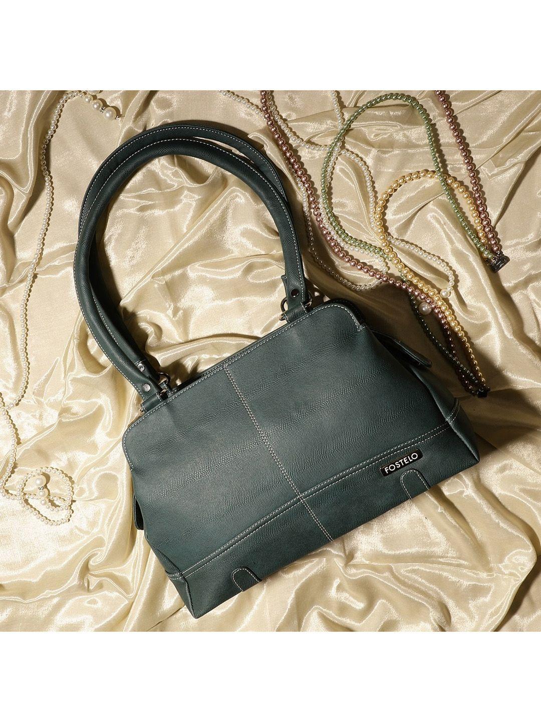 fostelo green pu structured shoulder bag