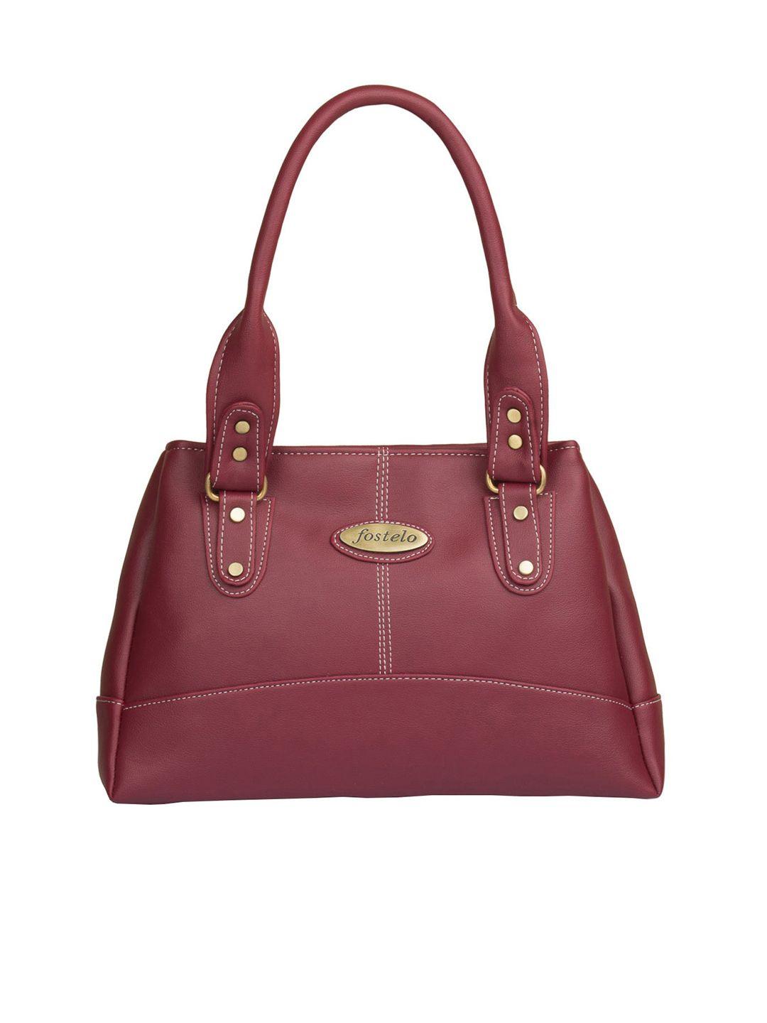 fostelo maroon solid shoulder bag