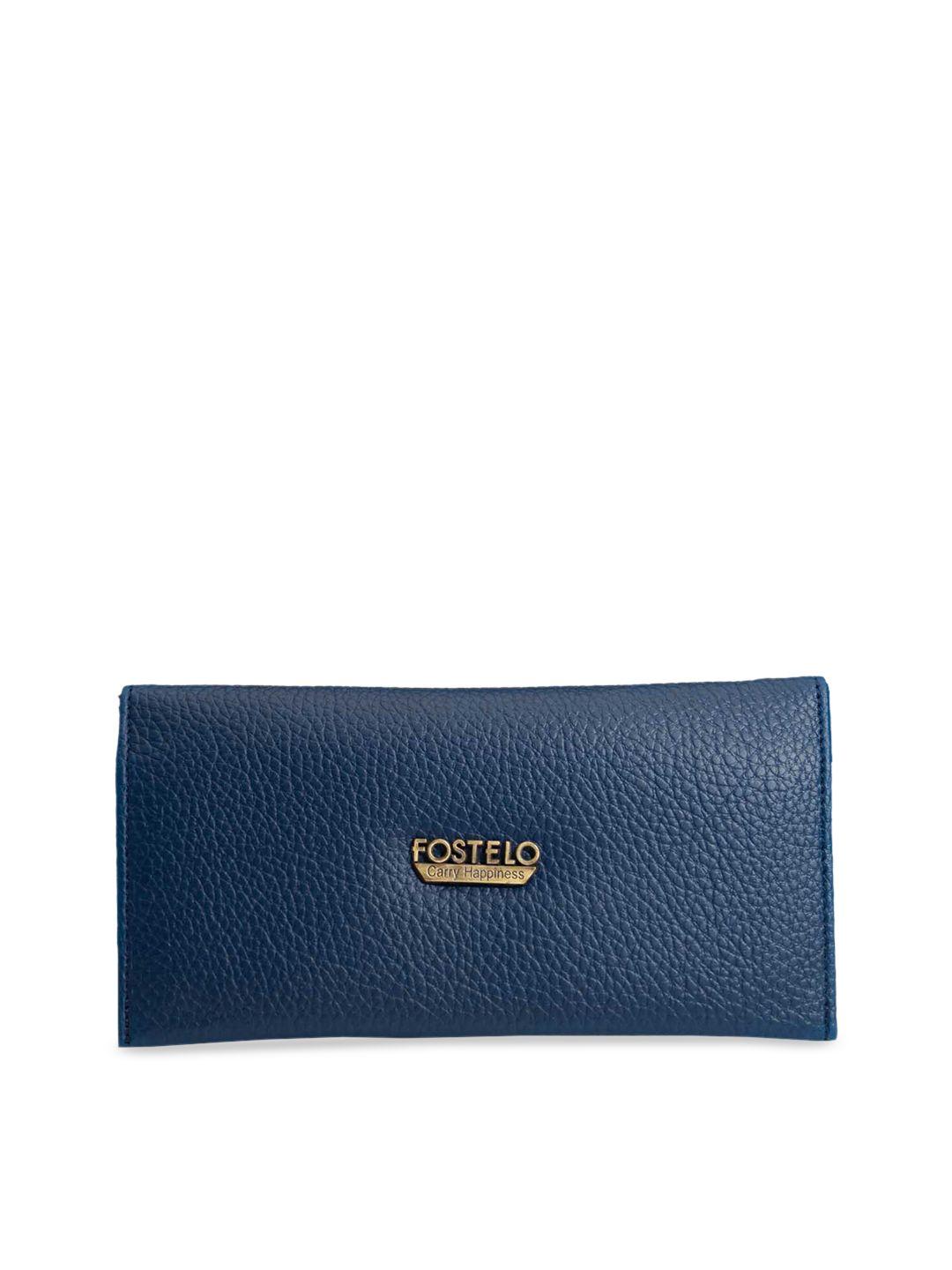 fostelo navy blue foldover clutch