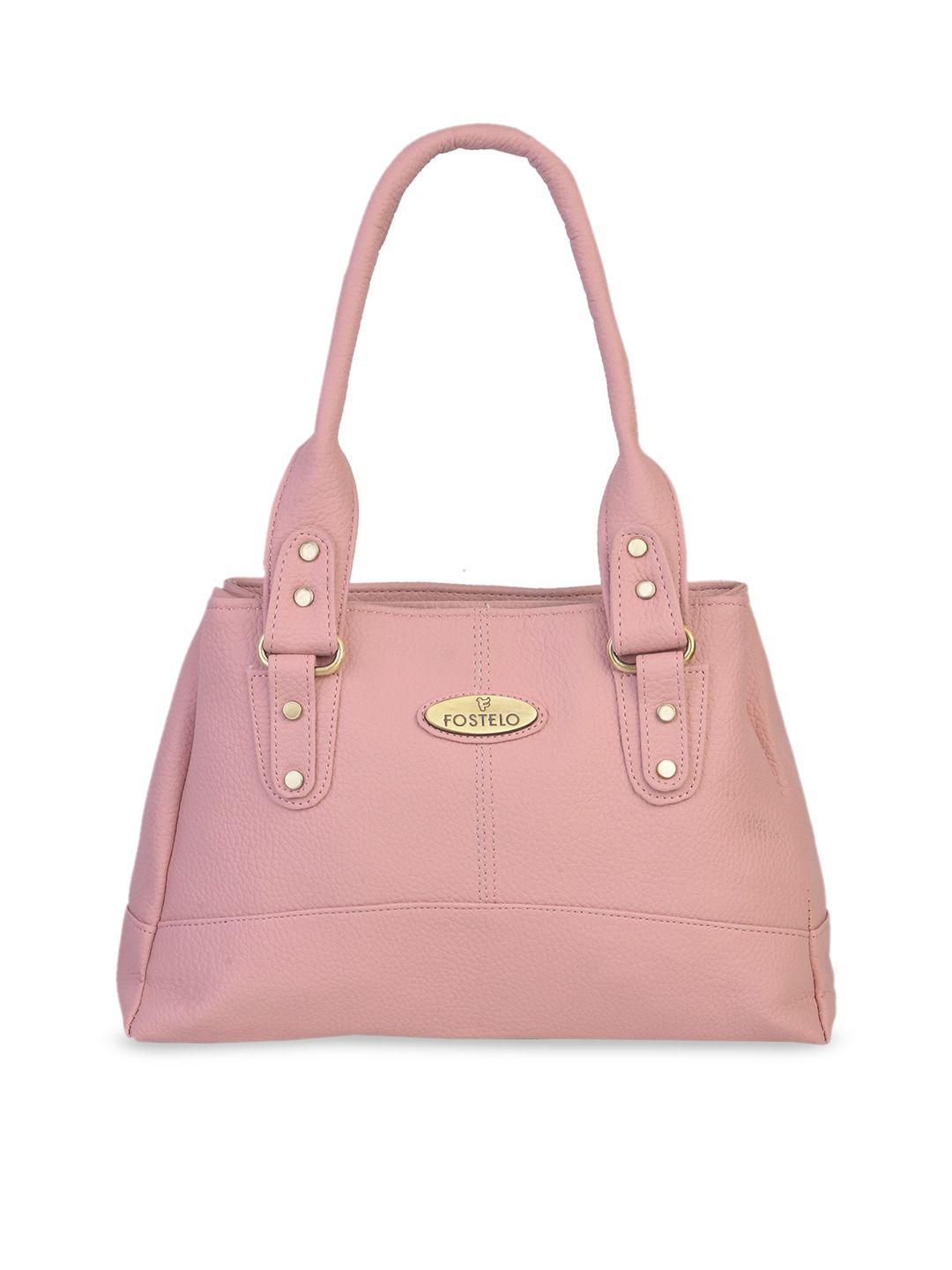 fostelo pink solid shoulder bag