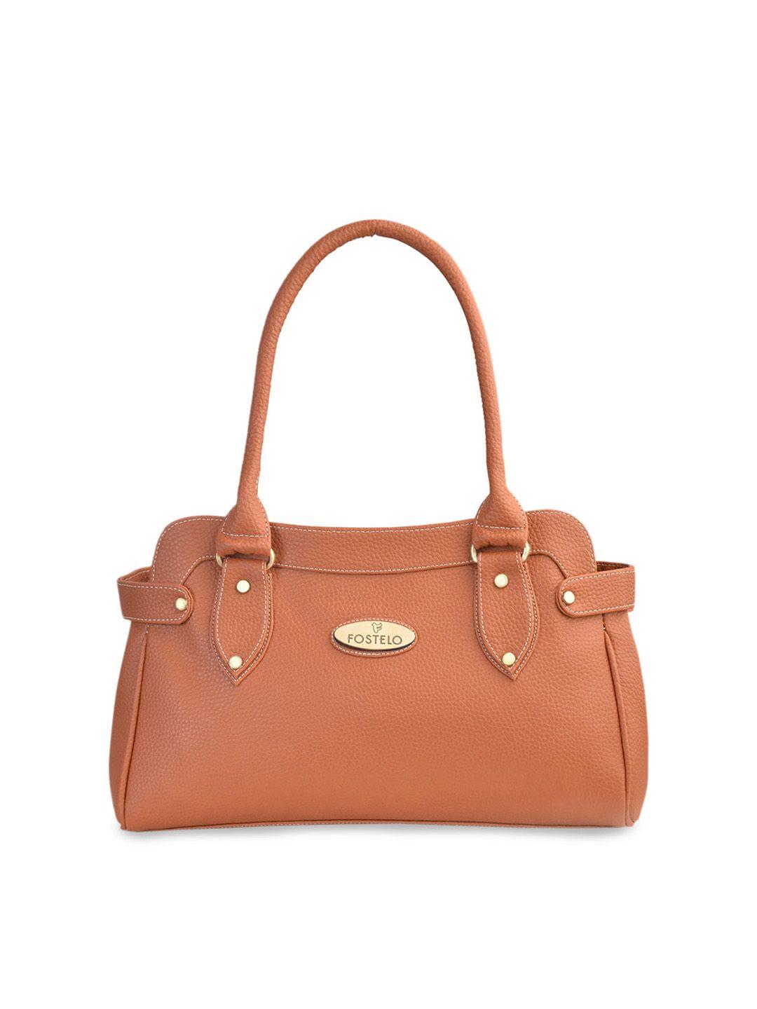 fostelo tan brown solid shoulder bag