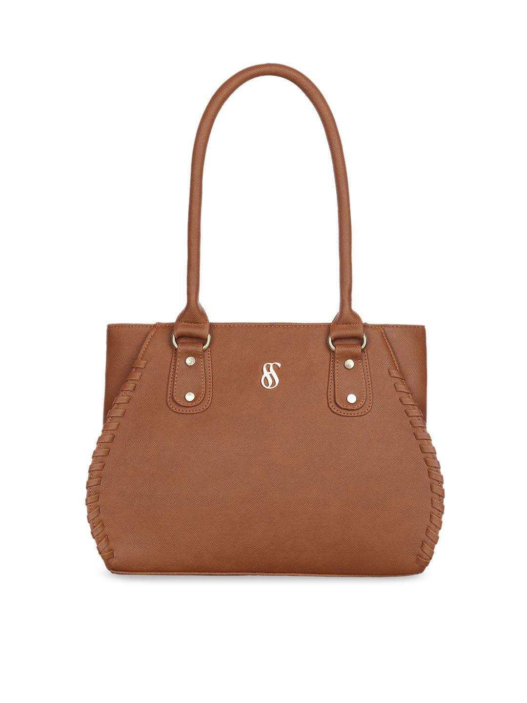 fostelo tan pu structured shoulder bag