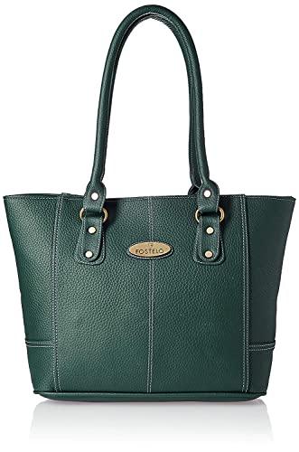 fostelo women's everly faux leather handbag (green) (large)
