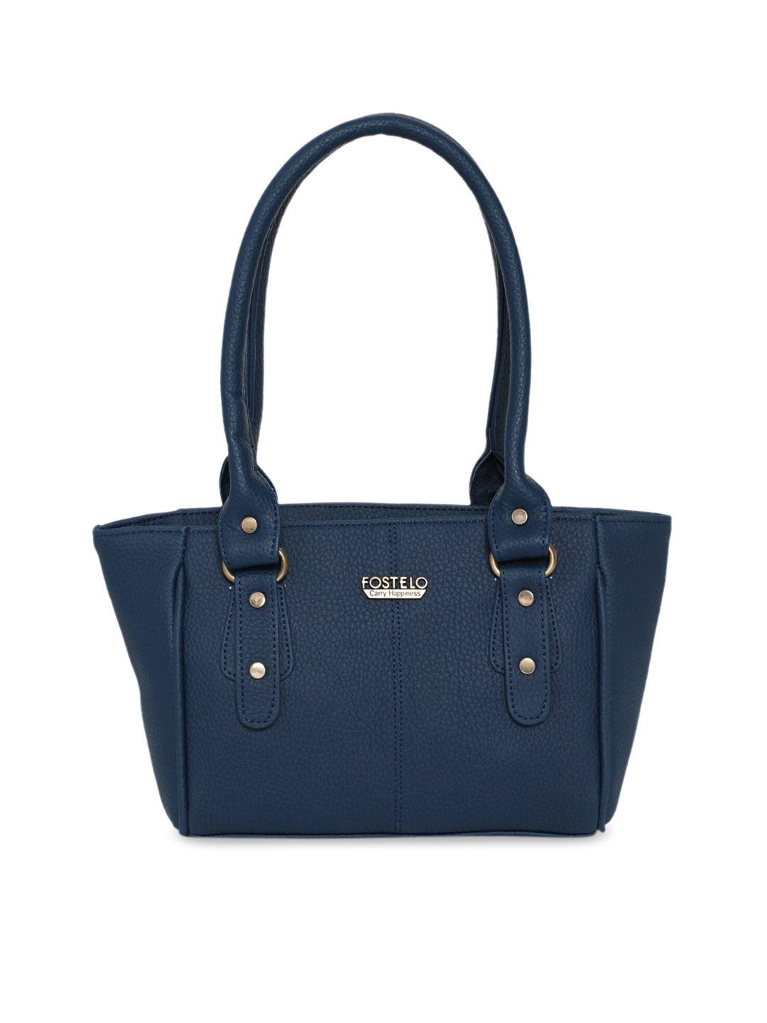 fostelo women blue structured shoulder bag