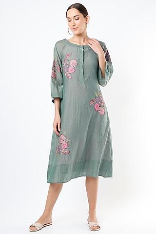 fountain blue chanderi tunic