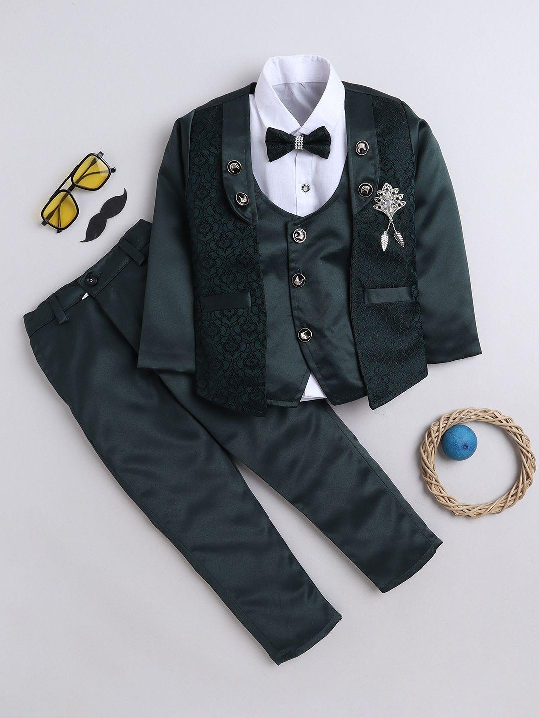 fourfolds boys shawl collar single-breasted five-piece party suit