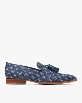 foxley jacquard-woven slip-ons with tassels