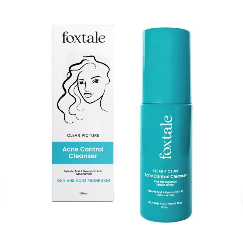 foxtale clear picture acne control cleanser for oily and acne prone skin