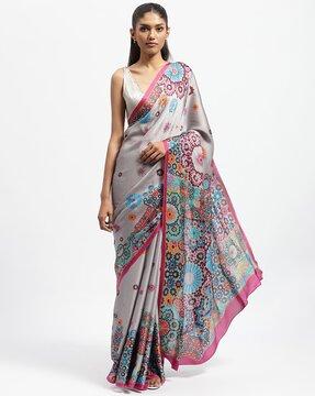 fractal bloom embellished saree