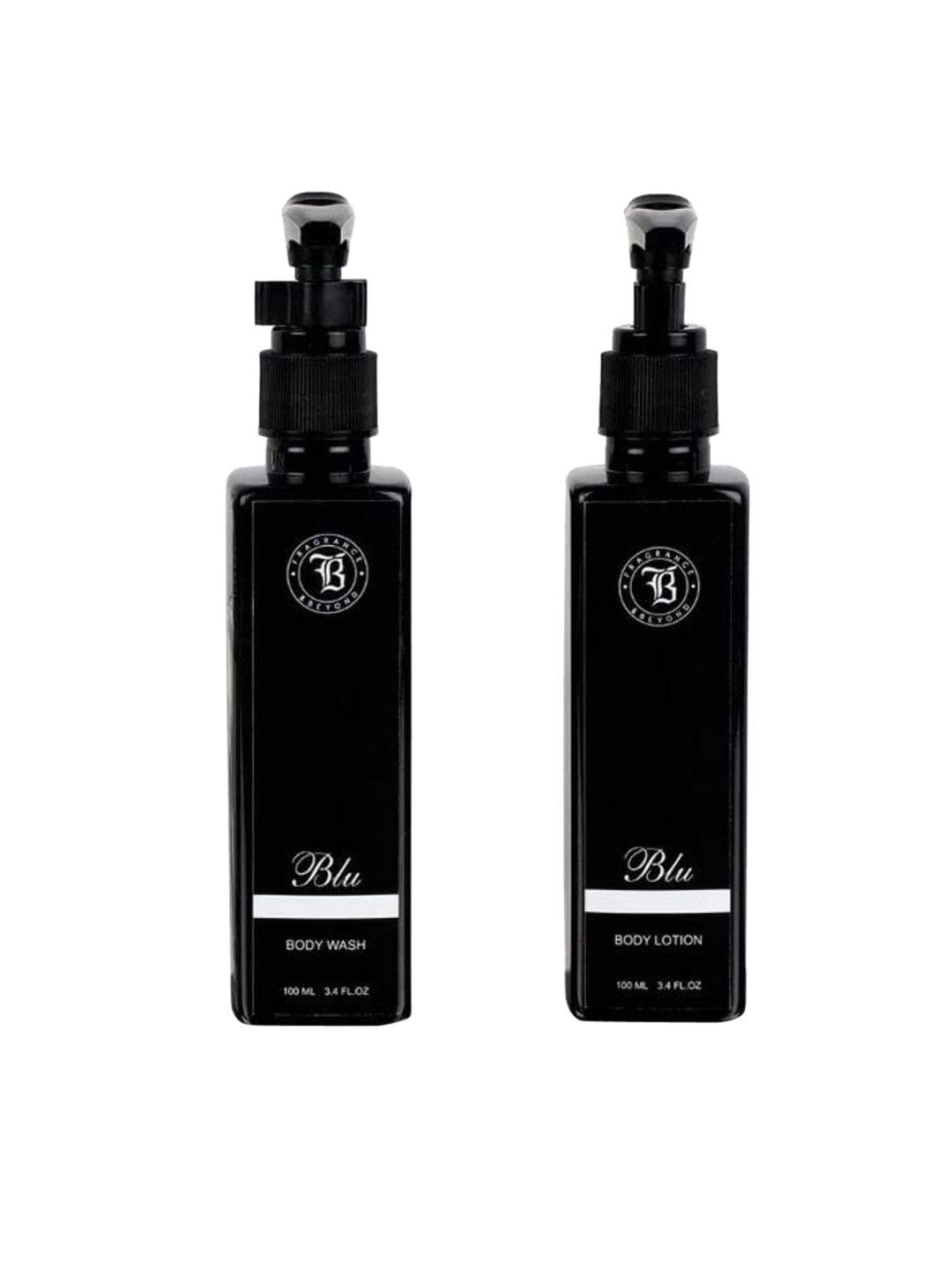 fragrance & beyond blu body wash & body lotion combo - 100 ml each