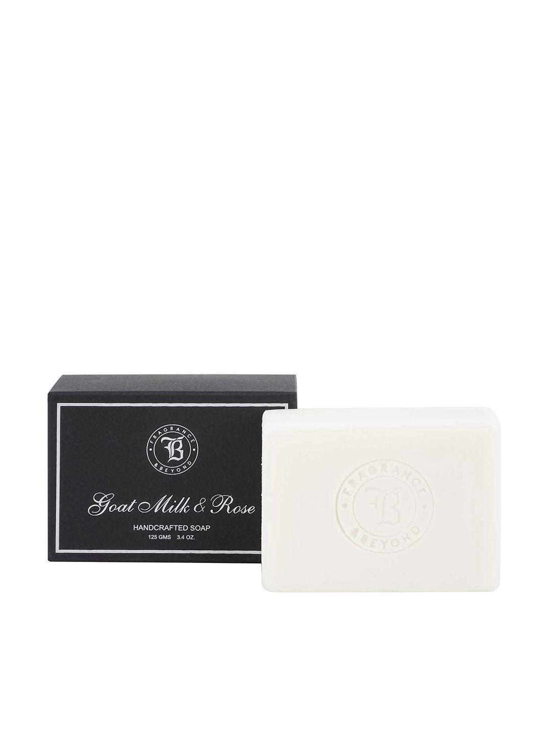 fragrance & beyond goat milk & rose 100% natural handcrafted soap - 125 g