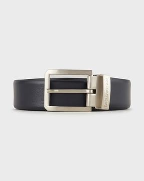 frame style gold logo buckle belt