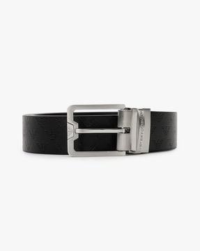 frame style logo buckle reversible belt