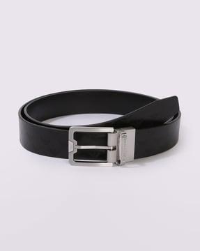 frame style logo buckle reversible belt