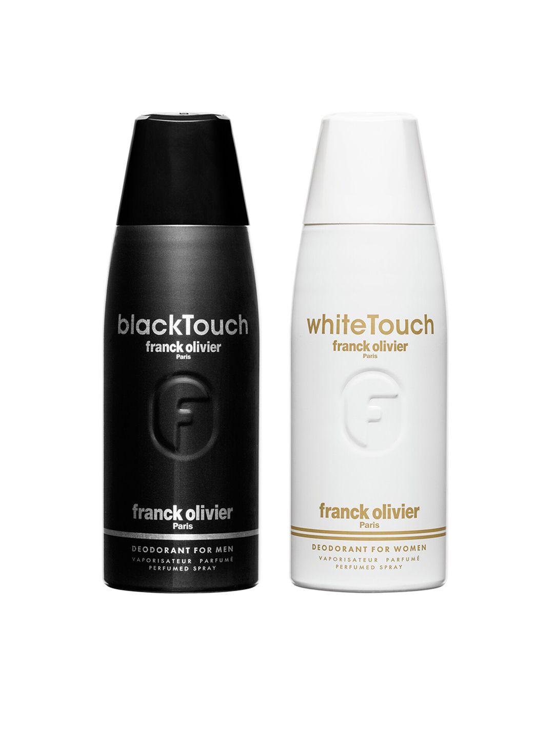 franck olivier set of 2 deodorants - blacktouch for men & whitetouch for women 250ml each