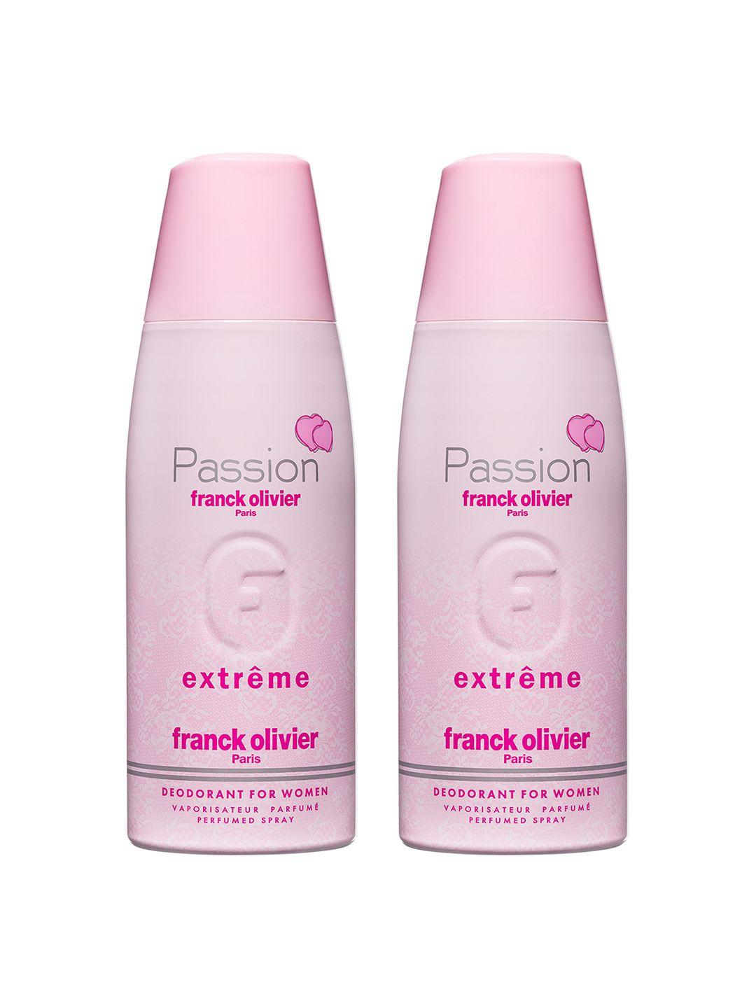 franck olivier set of 2 passion extreme deodorant spray - 250 ml each