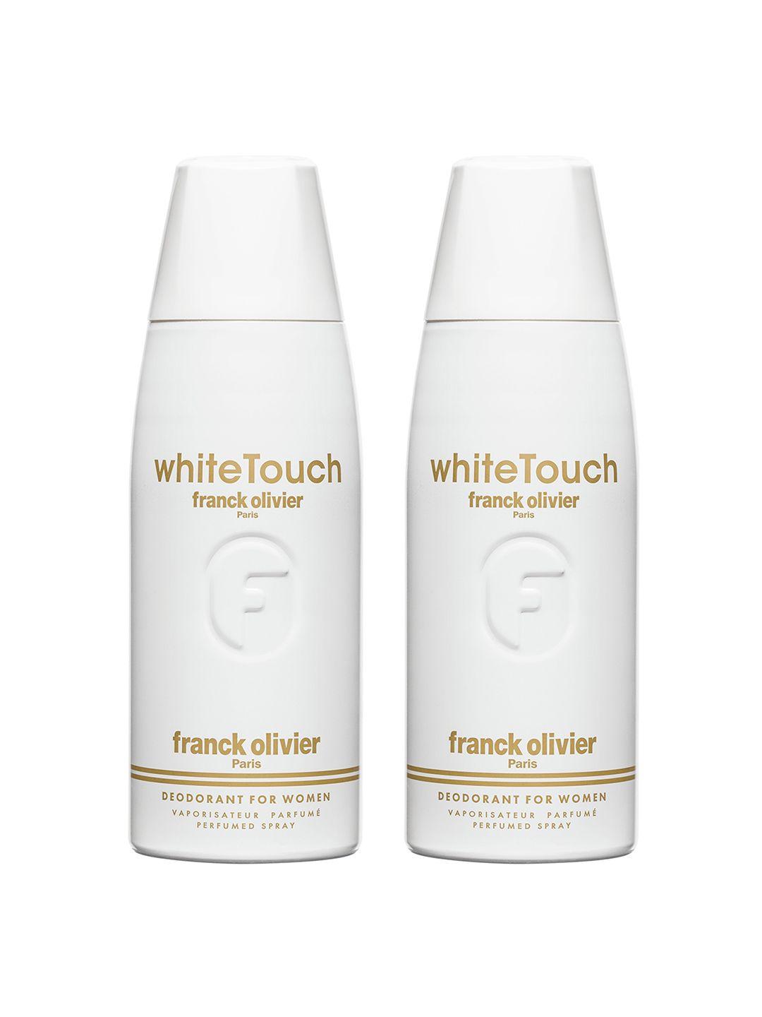 franck olivier women set of 2 whitetouch odour control deodorant spray - 250 ml each
