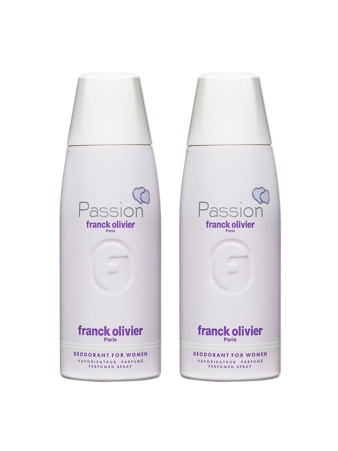 franck olivier women set of 2 passion odour control deodorant spray - 250 ml each