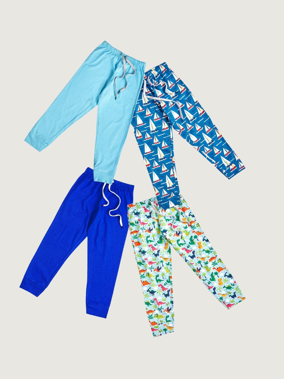 frangipani boys pack of 4  printed cotton trousers