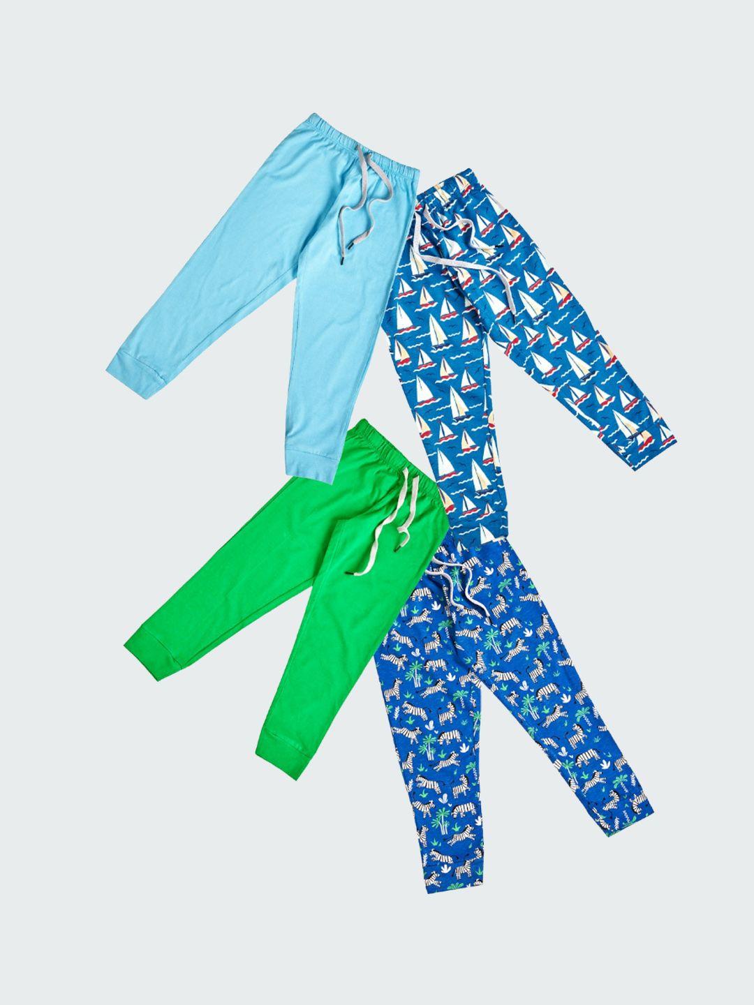 frangipani boys pack of 4  printed cotton trousers