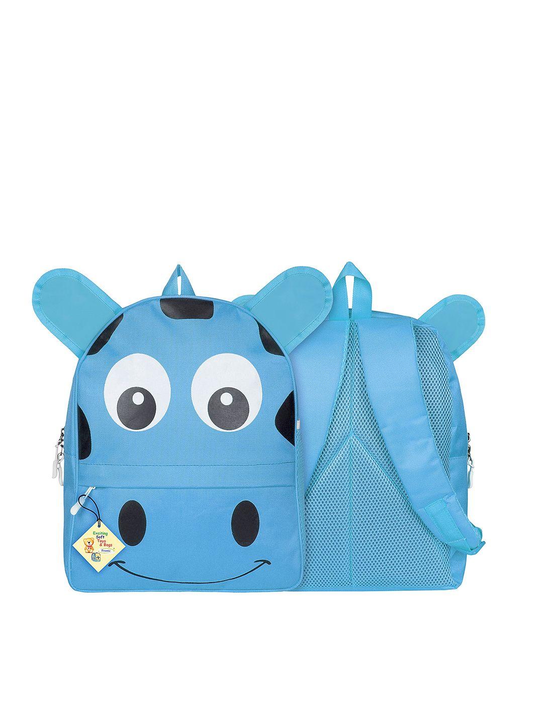 frantic kids blue & white graphic giraffe backpack