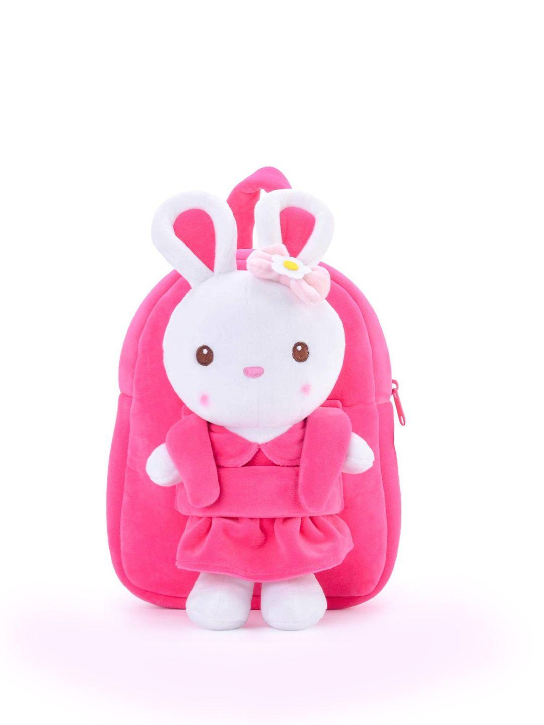 frantic kids pink & white rabbit backpack