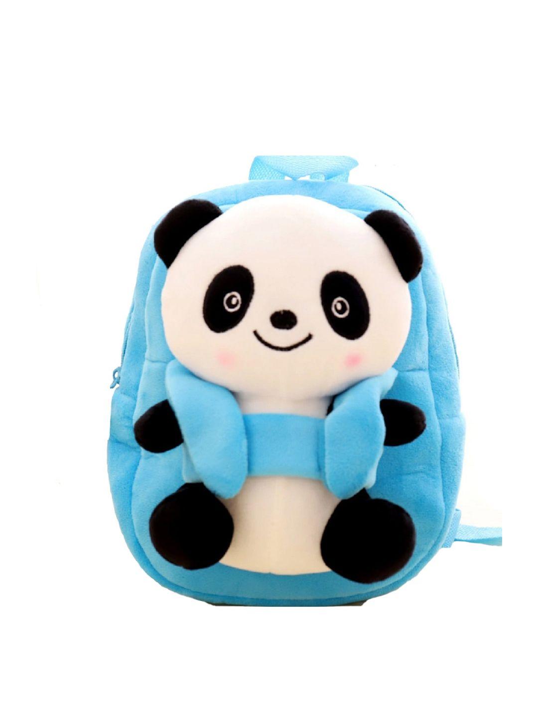 frantic unisex kids blue & white graphic panda backpack