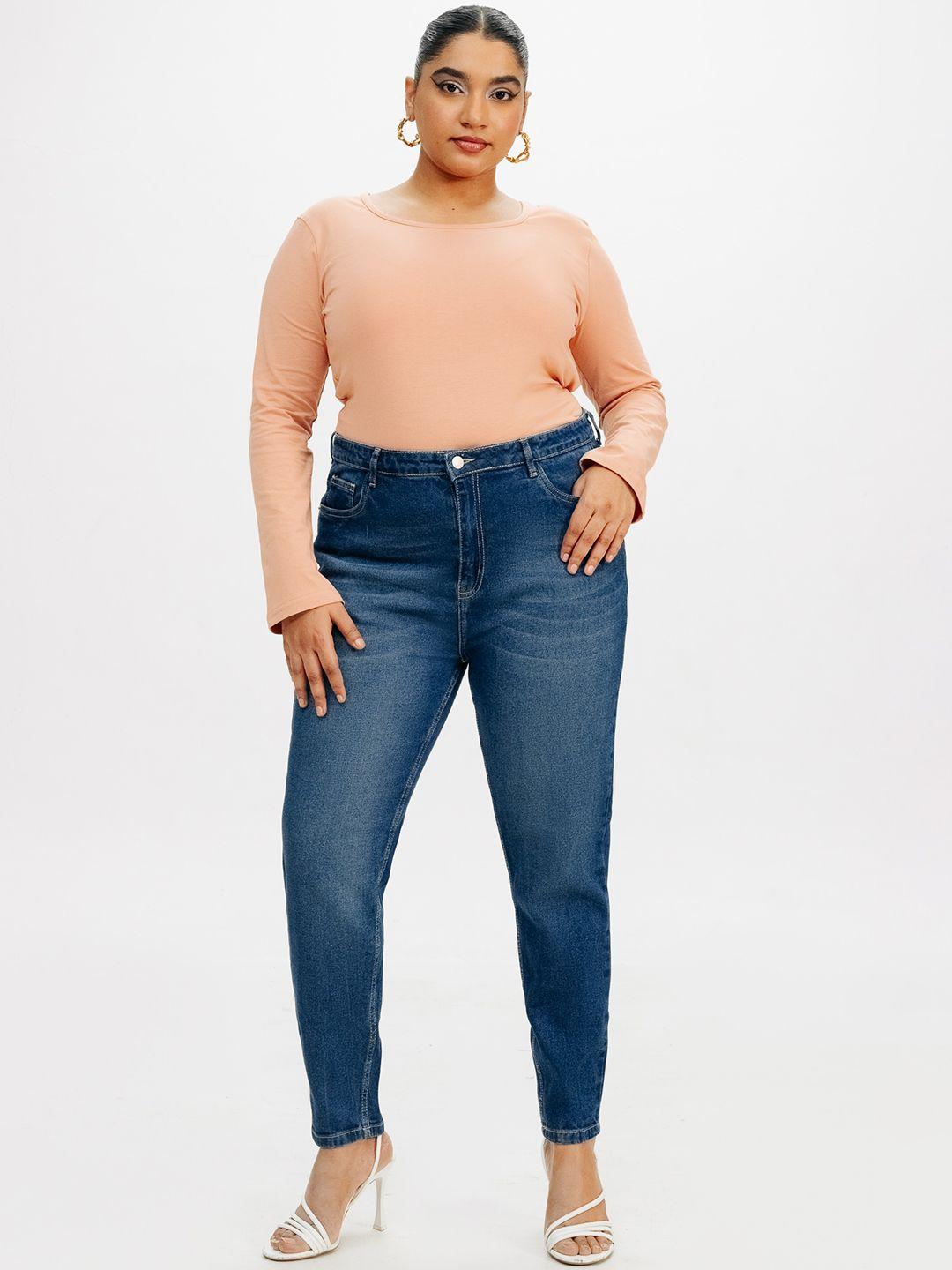 freakins women skinny fit high-rise light fade jeans