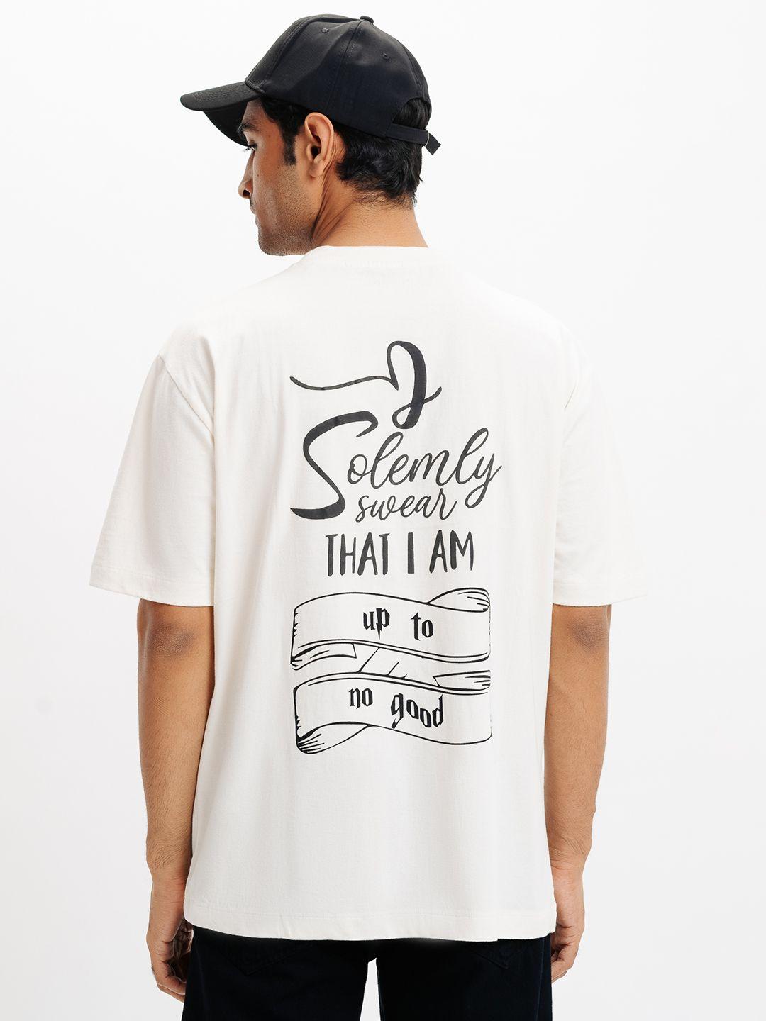 freakins oversized typography printed t-shirt