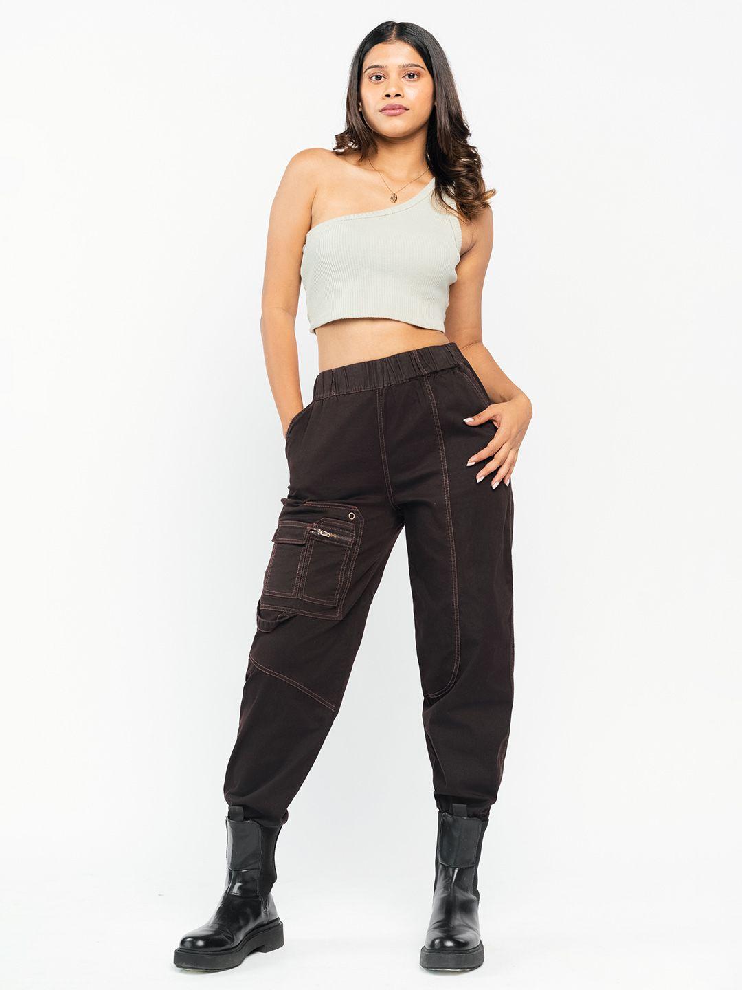 freakins women black jogger high-risejeans