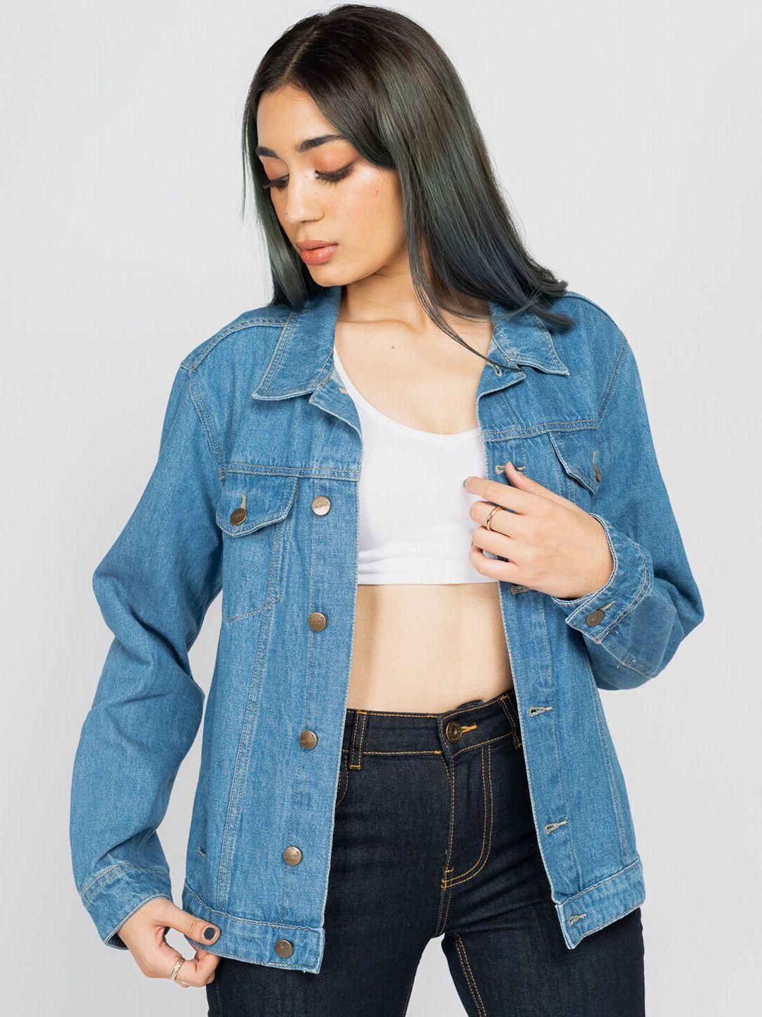 freakins women blue denim jacket