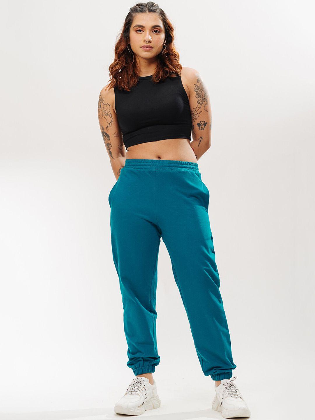 freakins women high-rise clean look pure cotton jogger