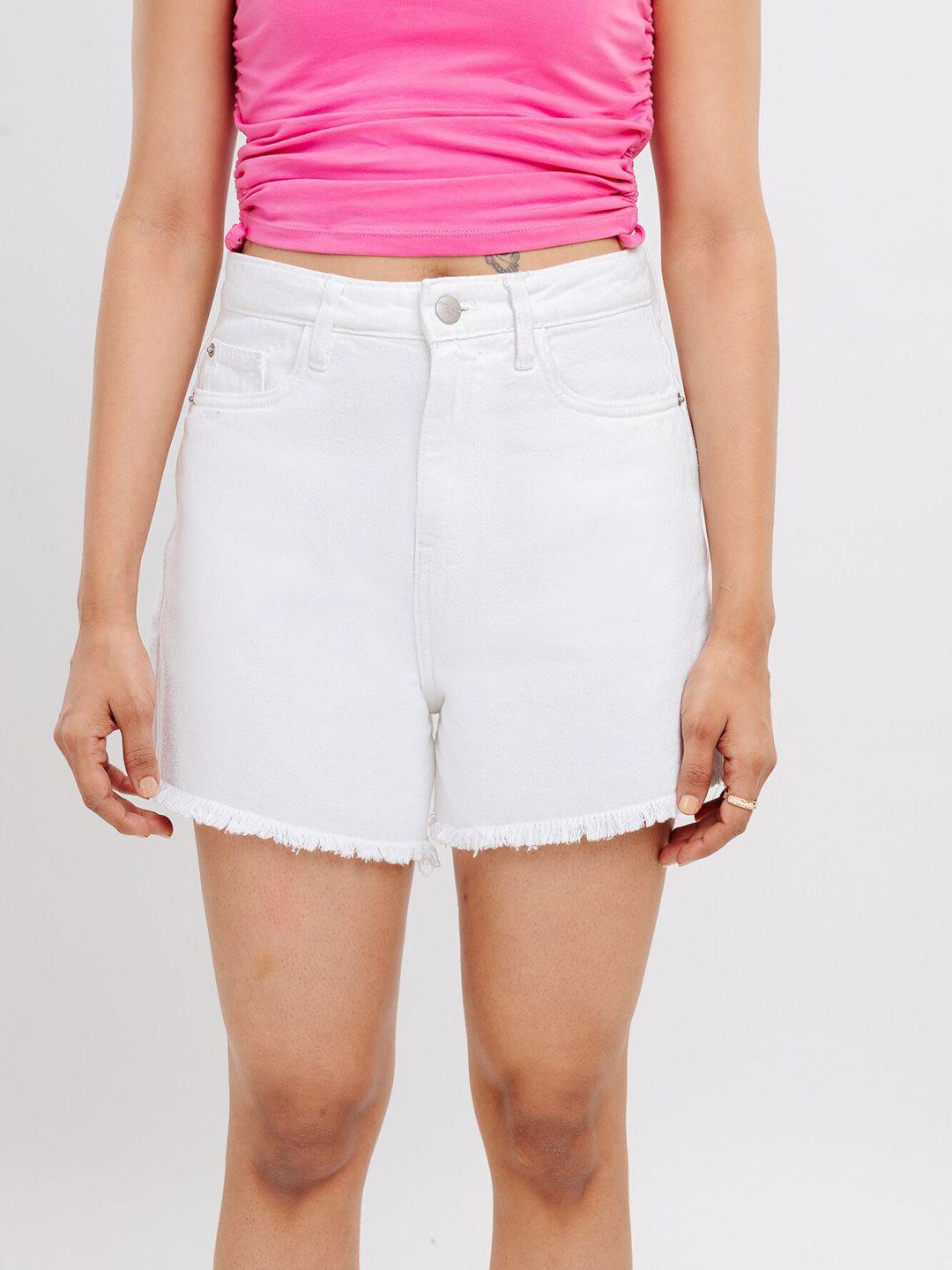 freakins women high-rise denim shorts